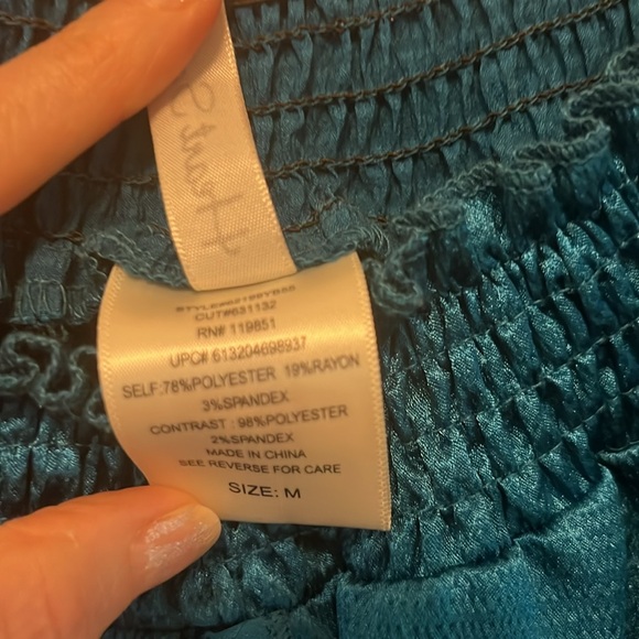 EUC Heart Soul Teal and Black Plaid Dress size medium - Picture 4 of 9